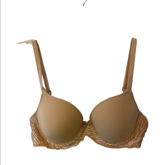 Wacoal La Femme Underwire Sand T-Shirt Bra 853117 32C - Picture 1 of 4